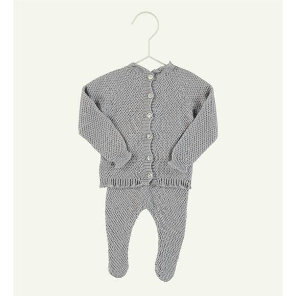 NEW MAMITIS kids' maui reversible knit set in grey - Picture 3 of 5